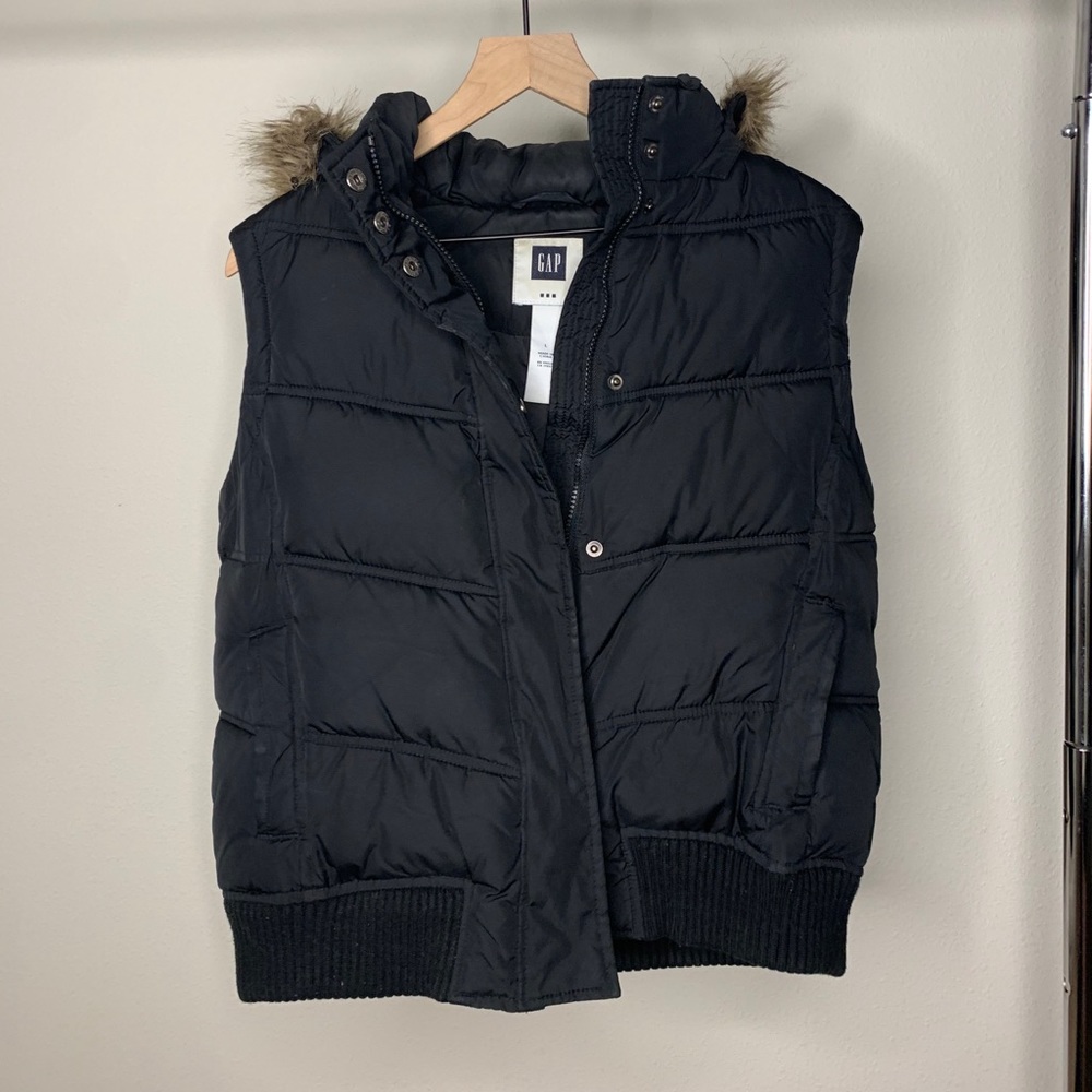 GAP Puffer Vest With Detachable Hood